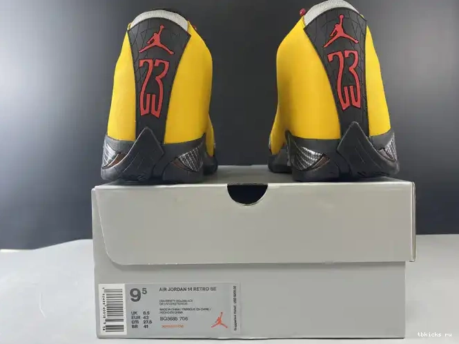 Rep TB 14 AIR GOLD UNIVERSITY BQ3685-706 RETRO JORDAN 0420